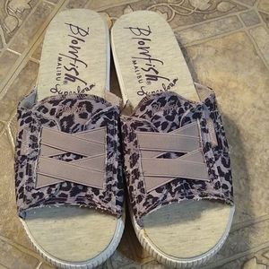 Blowfish Malibu animal print slides